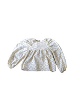 Mia Cappuccino Foam White Peplum Top