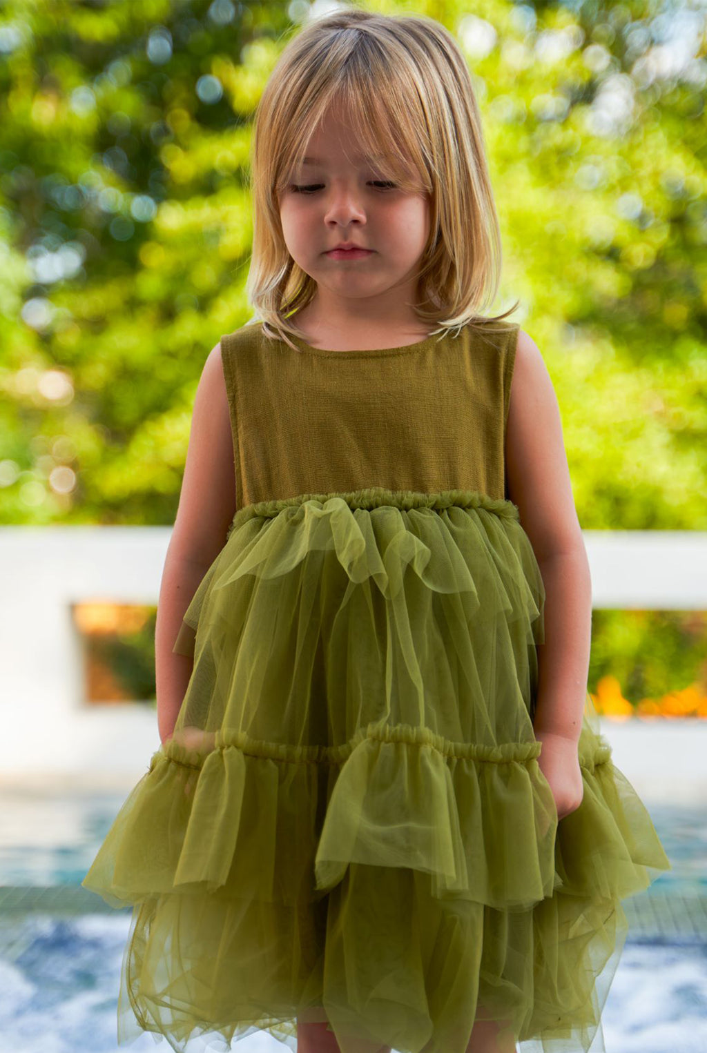 Olive green baby dress sale